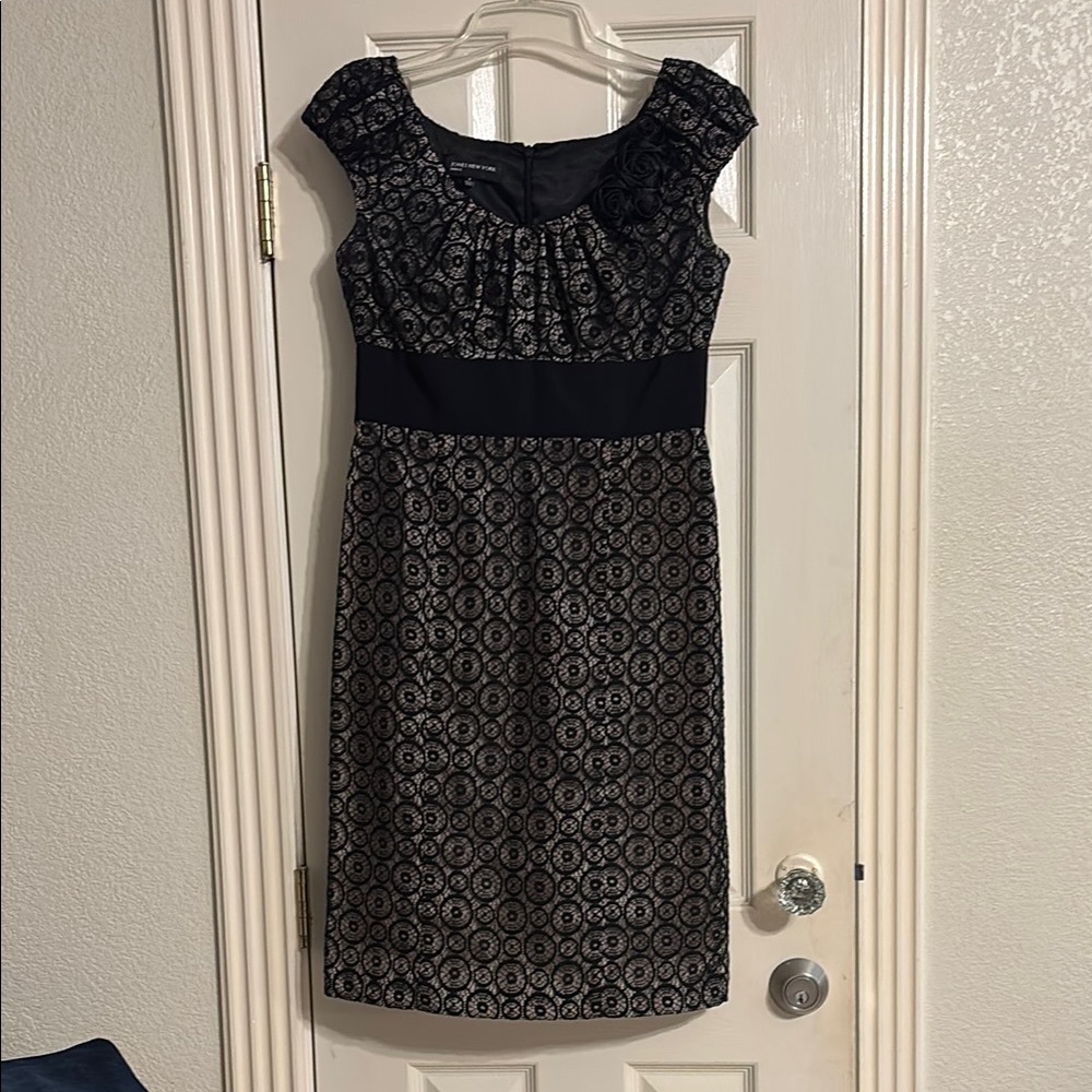 Jones New York Black Lace Dress